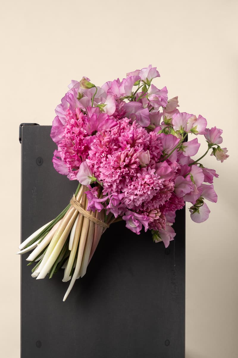 Bouquet de pois de senteur rose